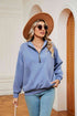 Half-Zip Dropped Shoulder Sweatshirt