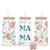 Mama Floral - Modehem Glass Can {incl. Lid & Straw}