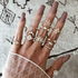 Gold Boho Ring Set